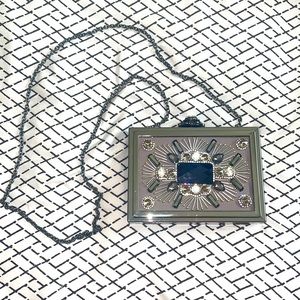 Silver/chrome clutch bag